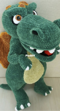 Evgenia knitted toys - Evgenia Gavrilova - Евгения Гаврилова - Spinosaurus - Спинозавр - Russian