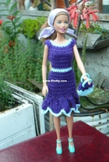 Maguinda Bolsón - Mariana dress and bag set for dolls