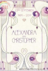 Mackintosh Wedding & Anniversary Sampler  Derwentwater Designs