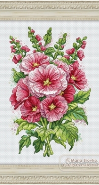 Hollyhocks by Maria Brovko