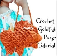 Plays Well With Yarns - Ann Garland - Goldfish Purse