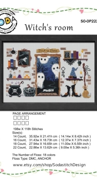 Soda stitch Design SO-OP2226 Witch's Room