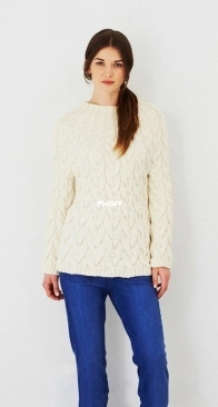 A Line Cable Sweater by Debbie Bliss