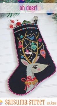 Satsuma Street - Oh Deer Stocking by Jody Rice XSD