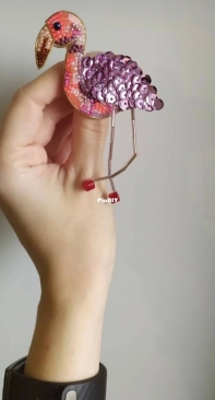 Beaded brooch