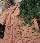 Annies Attic EAC0481 Checkerboard Lace Crochet Afghan by Carol Alexander