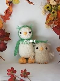 Owl with Baby - Barbara Prime - Fuzzy Mitten