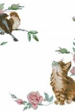 Luca-S PB108 cushion cat and bird