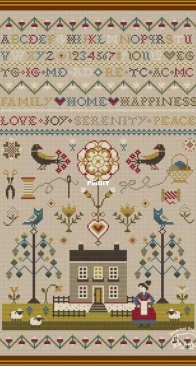Wombat Stitching - Sampler Old House