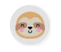 Daily Cross Stitch - Happy Sloth Face