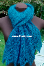 Peacock Jewel Mohair Wrap by Caroline Steinford FREE