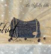 Grey velvet bag