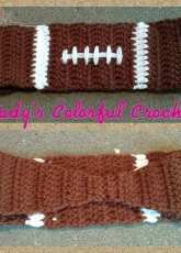 Cadys Colorful Crochet - Cady Sides - Football Earwarmer