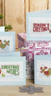 Bobbing Along - Robin Cards by Durene Jones from Cross Stitch Gold 114
