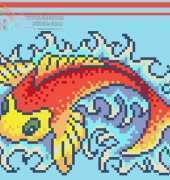 Fish Tattoo by Emily Peacock from Adventures in Needlework