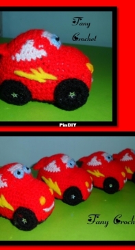 Fany crochet - Keychain lightning MCQueen - Spanish - Free