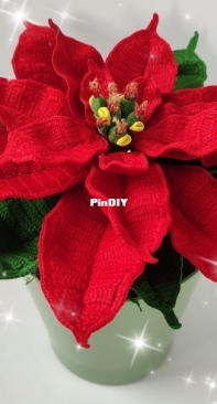 My crocheted Poinsettia