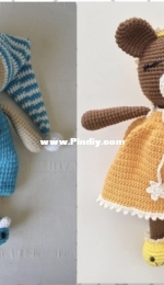 Amigurumi By Güli - Gülizar Ekiz - Bear In Pajamas - Pijamalı Ayıcık - Turkish