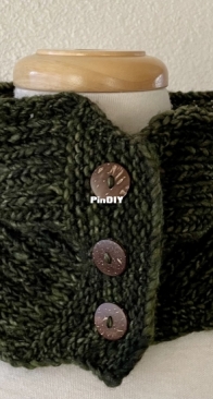 Brioche Button Cowl by Nick Davis - The Mouse Army Mitten Co