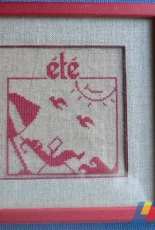 broderie "été" encadrée