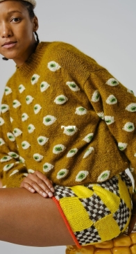 Adult Eyes Sweater by Lindsay Degen