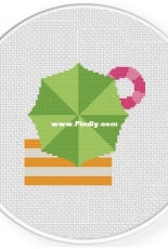 Daily Cross Stitch - Towel and Umbrella Top