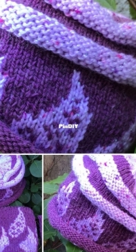 Flower paisley hat on the needle and in the loom-by Loomspin