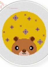 Daily Cross Stitch - Bear Peep