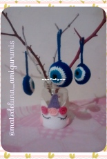 Unicornio y ojos turcos terminados!!