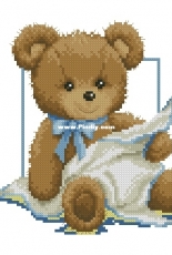 Teddy Blue by Jacky Lonen  - beau2stitch