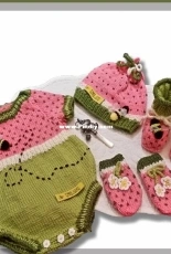 TBeeCozy-Marcelline Simonotti -Watermelon Romper Onsie Set