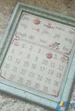 Perpetual cross stitch calender