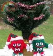 Crafts for Angels Designs - Barbara Maroney - Christmas M and M Dolls