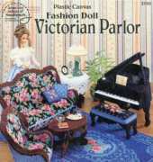 American School of Needlework 3149 Plastic Canvas Fashion Doll Victorian Parlor by Kooler Design Studio