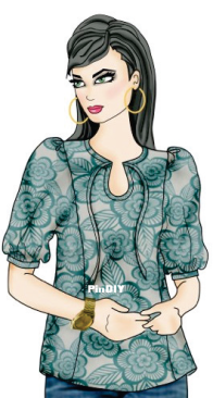 Fabric.com - Hot Patterns - Gypsophelia Peasant Top - Free