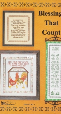 Faye Raye Stitcheries - Leaflet 1 - Blessings That Count
