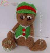 Fiberdoodles - K4TT - Graham the Gingerbread Boy