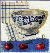 DMC BK285 - Blue Bowl and Cherries