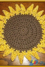 ASE Knits n Crochet - Sunflower Potholder