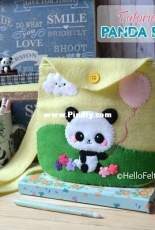Hello Felt - Claudia Archila - Panda Bag tutorial - English/Spanish - Free