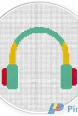 Daily Cross Stitch - Headphone