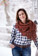Brooklyn Tweed Wool People Vol.9 Anisos Garter Ridge & Lace Triangle by Lily Go
