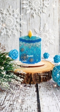 Blue Candle Ornament by Evgenia Chernova - Free