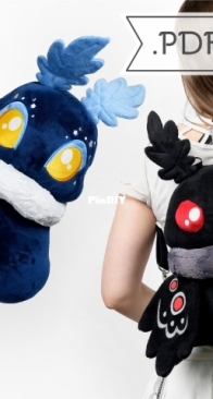 Sew Desu Ne? - Choly Knight - Mothman Backpack Plush Sewing Pattern