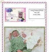 babydoll hand knit B34 lacy dress & pixie set 6-11"