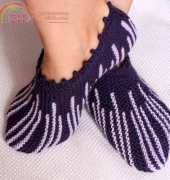 Striped Slippers-adult-by Julia Noskova/ LOasi della Maglia