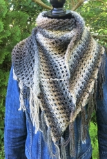 Light and Joy Designs  - Kristin Stone - Sweet November Shawl in Tunisian Crochet  - Free