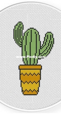Daily Cross Stitch - Cactus Outline