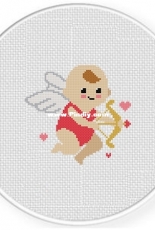 Daily Cross Stitch - Valentine Cupid Baby