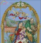 The Vermillion Stitchery 218 / Janlynn 125-218 Holy Family by Donna Vermillion Giampa XSD
